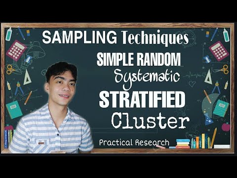SAMPLING TECHCNIQUES - Simple Random, Systematic, Stratified, Cluster || PRACTICAL RESEARCH