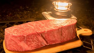 Thick Steak by the River | Solo Camping | ASMR