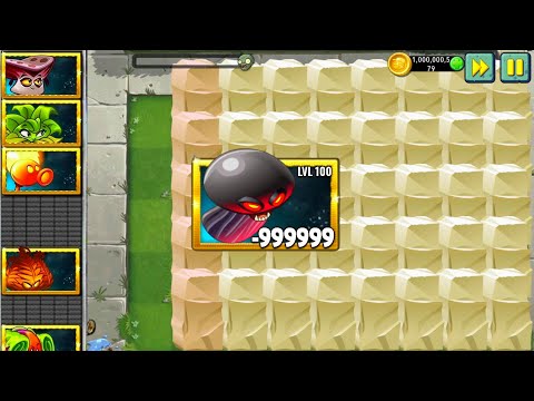 PvZ2 Challenge - Every Plants vs 99 Stone Slabs with 1 Plant-Food - Who Will Win ?