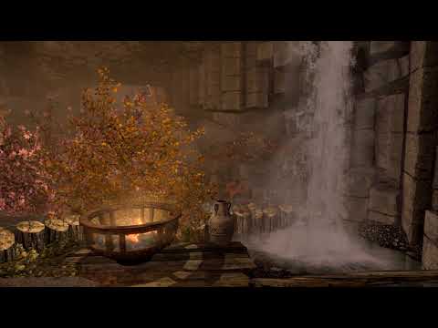 Ambience of Skyrim I - Ebongrove Waterfall I (No music) High Quality (1440p 60 fps)