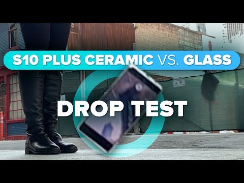 Galaxy S10 Plus ceramic vs. glass drop test