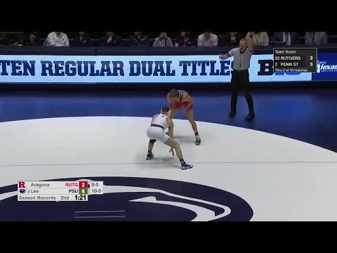 141 LBS: JoJo Aragona (Rutgers) vs. #2 Nick Lee (Penn State) | 2020 B1G Wrestling