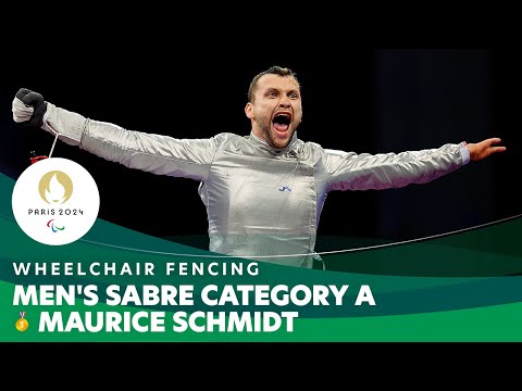 🇩🇪⚔️ Maurice Schmidt Battles for Gold in Sabre A at #Paris2024 #WheelchairFencing