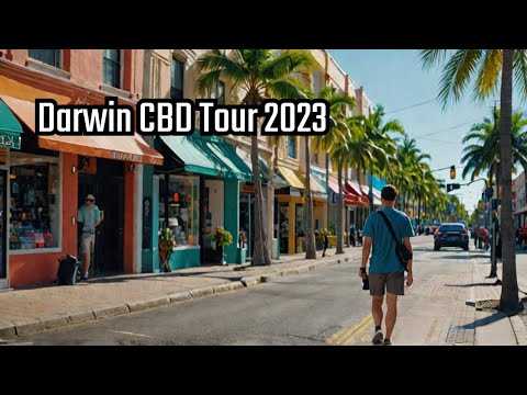 Mitchell Street Darwin 4K Walking Tour - Darwin 2023 Build up Season CBD