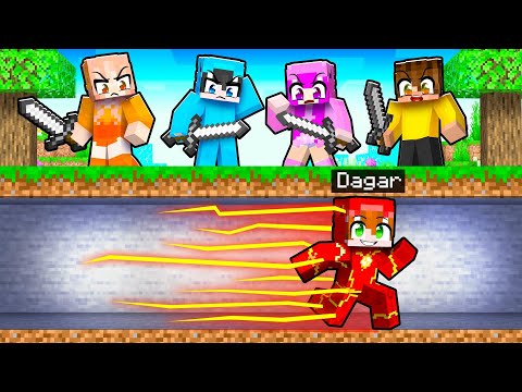 6 CAZADORES vs FLASH en Minecraft!