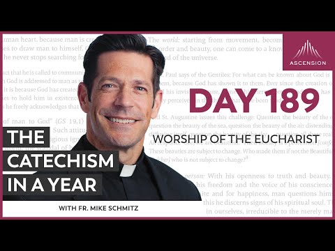 Day 189: Worship of the Eucharist — The Catechism in a Year (with Fr. Mike Schmitz)