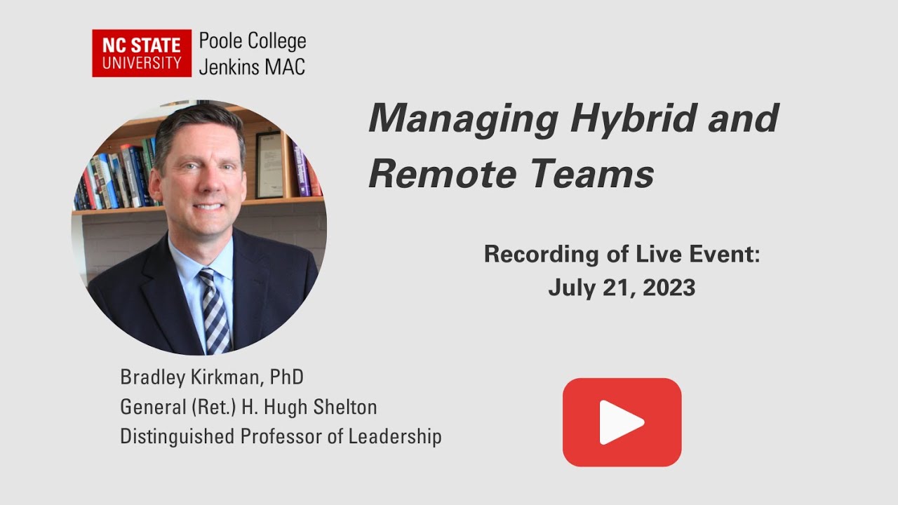 Managing Hybrid and Remote Teams