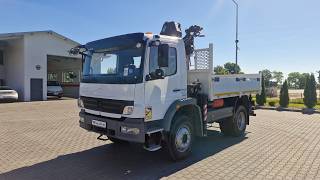 شاحنة قلابة Mercedes-Benz ATEGO 16.24 / 4X4 / WYWROTKA + HDS HIAB 111 BS-2&nbsp; / PILOT /&nbsp; ROT | صورة 4 - Autoline