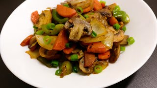 Sauteed Mushrooms with Veggies| Mushroom Stir fry| Instant Vegetable Fry| Quick and Easy Recipe