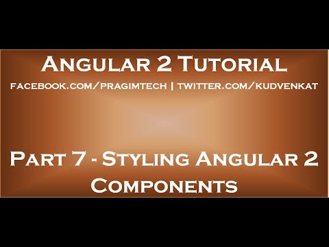 Styling angular 2 components