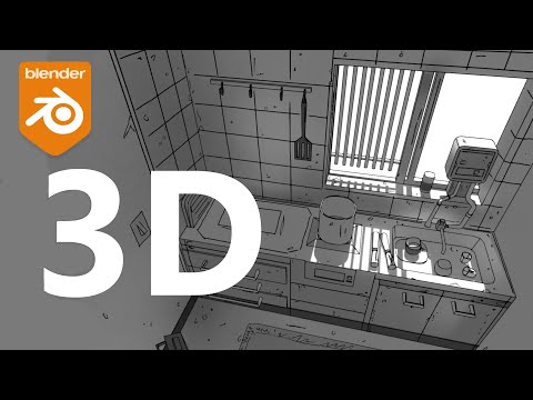 Turn 2d art to 3d Environment In Blender | Tutorial