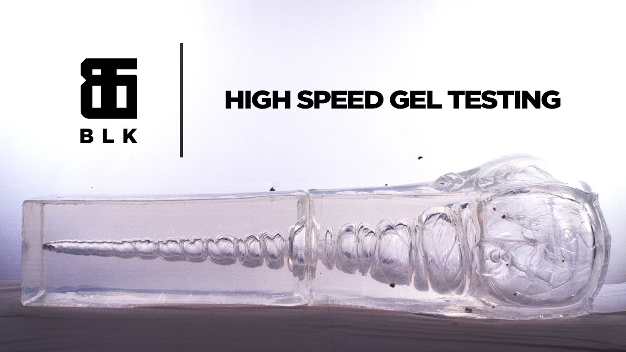 High speed gel testing in a Clear Ballistics block