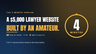 $5000 Lawyer Website Built by an Amateur – The 4-Minute Version