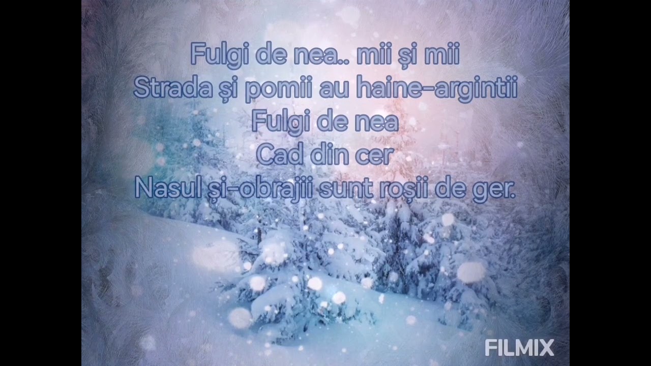 fulgi de nea mii ?i mii - versuri