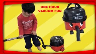 One Hour Fun Vacuum Cleaner Kids Toys Video! Casdon Henry, Hetty, Dyson ,Fisher Price