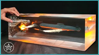 Godzilla Atomic Breath takes over Tiamat's domain | AmazingTrungX DIY Epoxy Resin Diorama