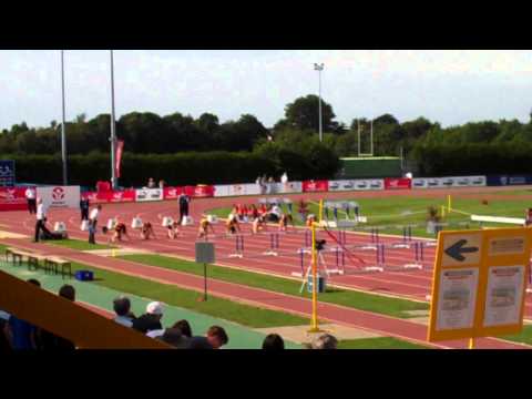 Bedford Athletics U15G 75m Hurdles final 1st Sept 2013