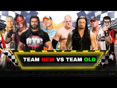 WWE 2K24 Team Old Characters Vs Team New Characters Gameplay