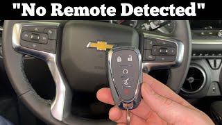 How To Start A 2019 - 2024 Chevy Blazer With No Remote Detected - Chevrolet Dead Bad Broken Key Fob