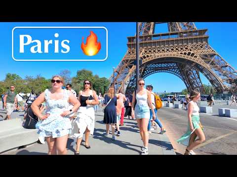 Paris, France 30°C 🔥- Paris walking tour - Paris Hottest weather, spring 2025 - 30 May 2025