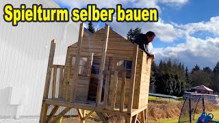 Klettergerüst selber aufbauen ! Kletterturm bauen ! Stelzenhaus ausbauen ! Holzprofi Spielturm !