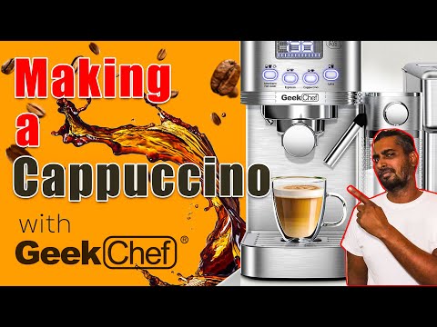How to make Cappuccino with Geekchef 20 bar espresso maker 2024