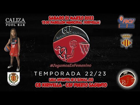 Videohighlights Cb Xirivella - Infantil Caliza Pool Bar CBF Puerto Sagunto (LIGA J12 22-23)