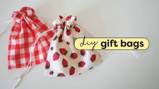 How to Sew a Drawstring Gift Bag - DIY Easiest and Fastest Method