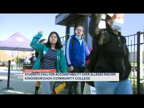 Students storm Kingsborough Community College gates following allegations of racial slurs, fight