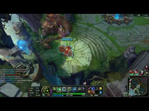 Urgot vs Jhin - top - 4vs5 - Win a lost game - Patch 7.1- Ranked