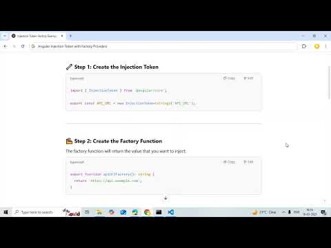 Angular 19 Tutorial #35: Angular Injection Token with Factory Providers in Standalone Components
