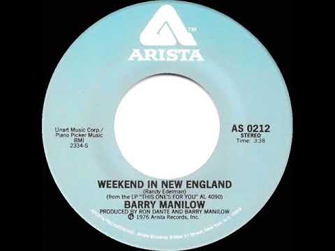 1977 HITS ARCHIVE: Weekend In New England - Barry Manilow (stereo 45--#1 A/C)