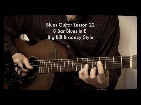 Blues Guitar Lesson 22  8 Bar Blues Big Bill Broonzy Style  Key to the Highway (A=432Hz) Hideo Date