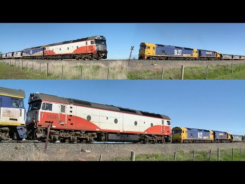 QUBE & Pacific National Grain Trains Cross - PoathTV Australian Railways