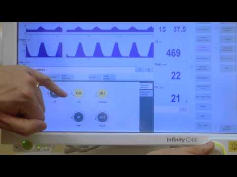 I:E setting on a Draeger ventilator