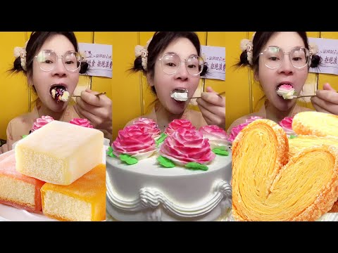 The most delicious Cream Cakes​ | Yummy ASMR Chinese Mukbang Cake Eating | Cake Eating Challenge