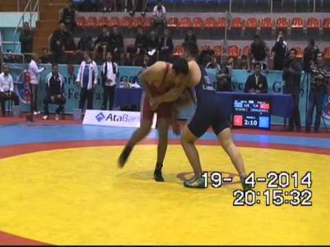 AWFCUP2014 / Cavid Feyziyev - Cemaleddin Akbiyik (TUR) - GR cadet 100 kg gold medal match