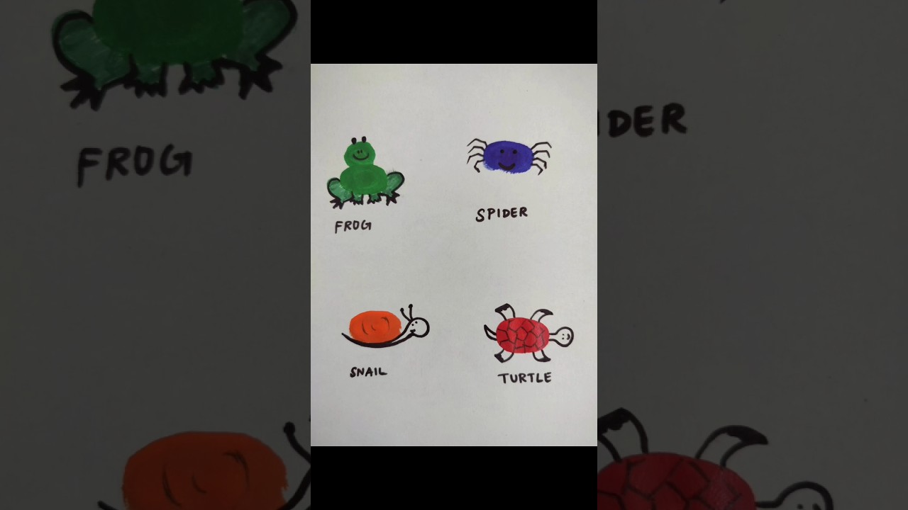 fingerprint art/ simple and easy drawing/ thumbprint art #fingerprintart #thumbprintart #shorts