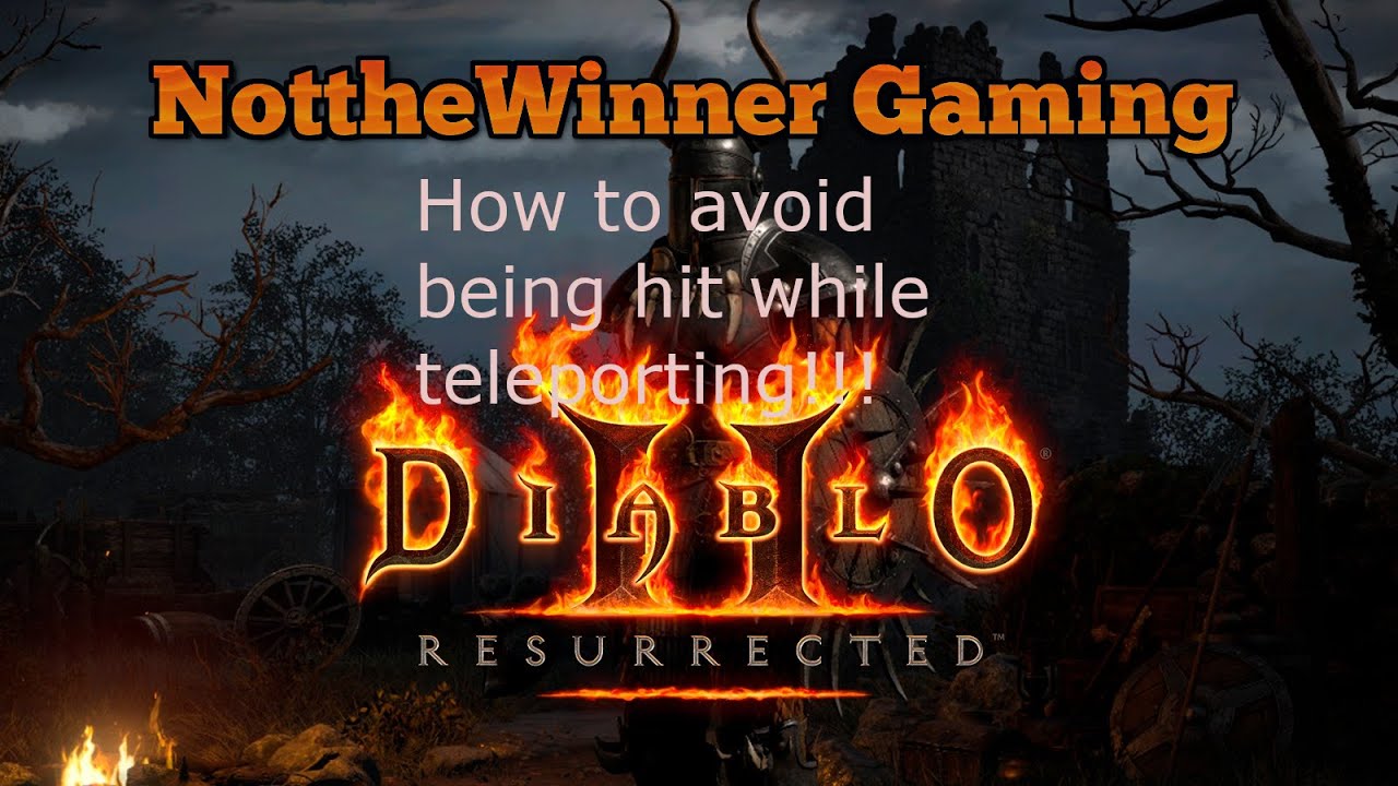 Diablo 2 Resurrected How to avoid being hit while teleporting! Teleporting Safely!!