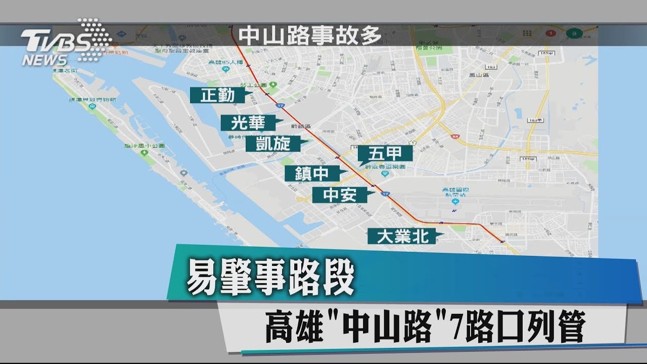 易肇事路段 高雄「中山路」7路口列管