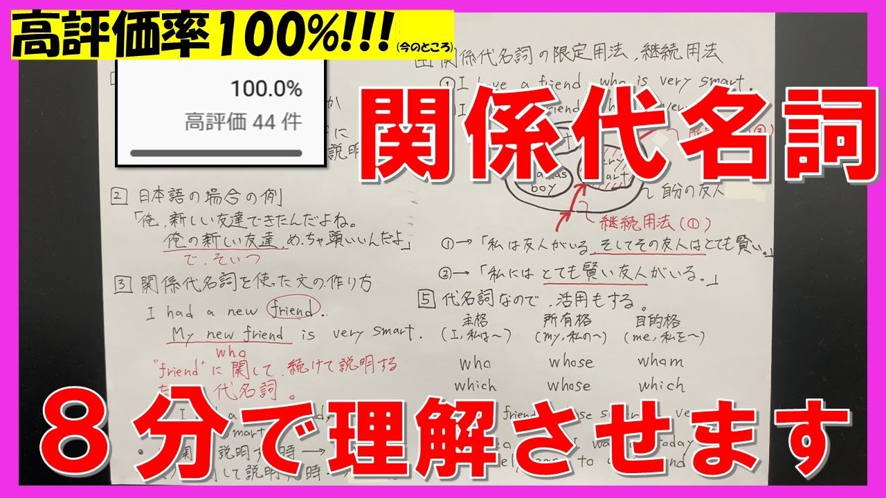 ８分でわかる関係代名詞の全て【５分でわかる高校英語シリーズ】