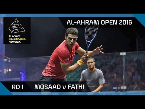 Squash: Mosaad v Fathi - Al-Ahram Open 2016 - RD 1 Highlights