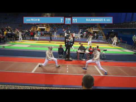 T32. SULAMANIDZE Saba (GEO) - PECH Miklos (HUN). Sabre men.