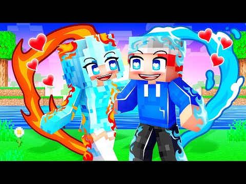 Fire Abby Girl and Water Gara Love Story in Minecraft!