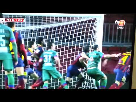 Barcelona Levante Goals Loukas Vyntra 29 01 2014