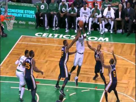 Jeff Green POSTERIZES Al Jefferson - 11/14/12
