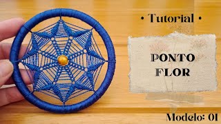Como fazer Ponto flor | Modelo: 01 | Filtro dos sonhos 🕸️🪶✨ #tutorial #filtrodossonhos