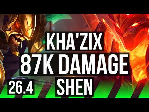 KHA'ZIX vs SHEN (JGL) | 87K damage | EUW Master | 26.4