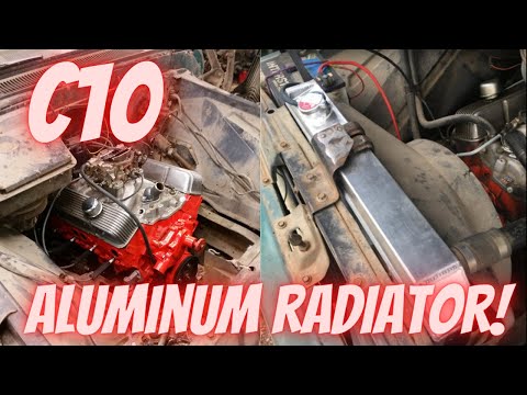C10 aluminum radiator install! 1960 through 1966 eBay upgrade cooling unit for $130