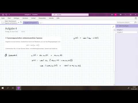 Übung "Signale und Systeme - Teil 1", Aufgabe 4